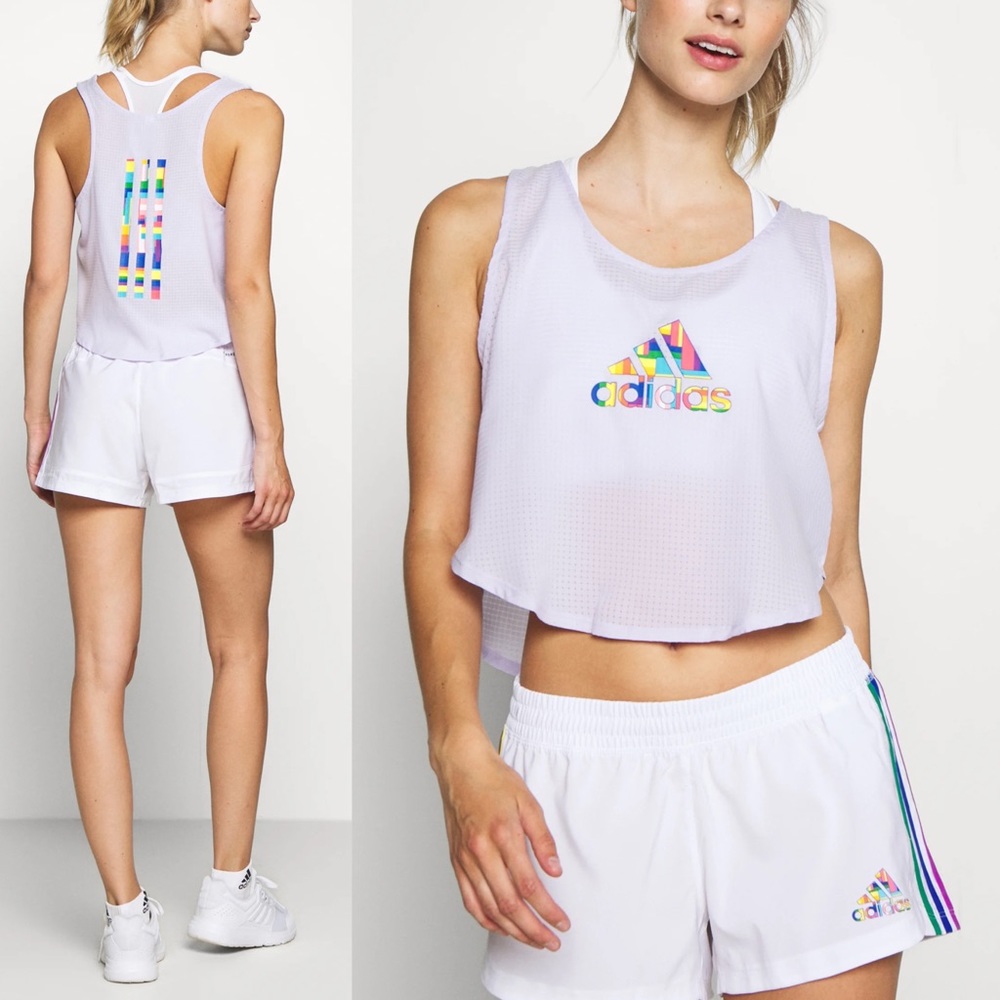 Adidas Pride Tech Crop ads M In Purple Tint